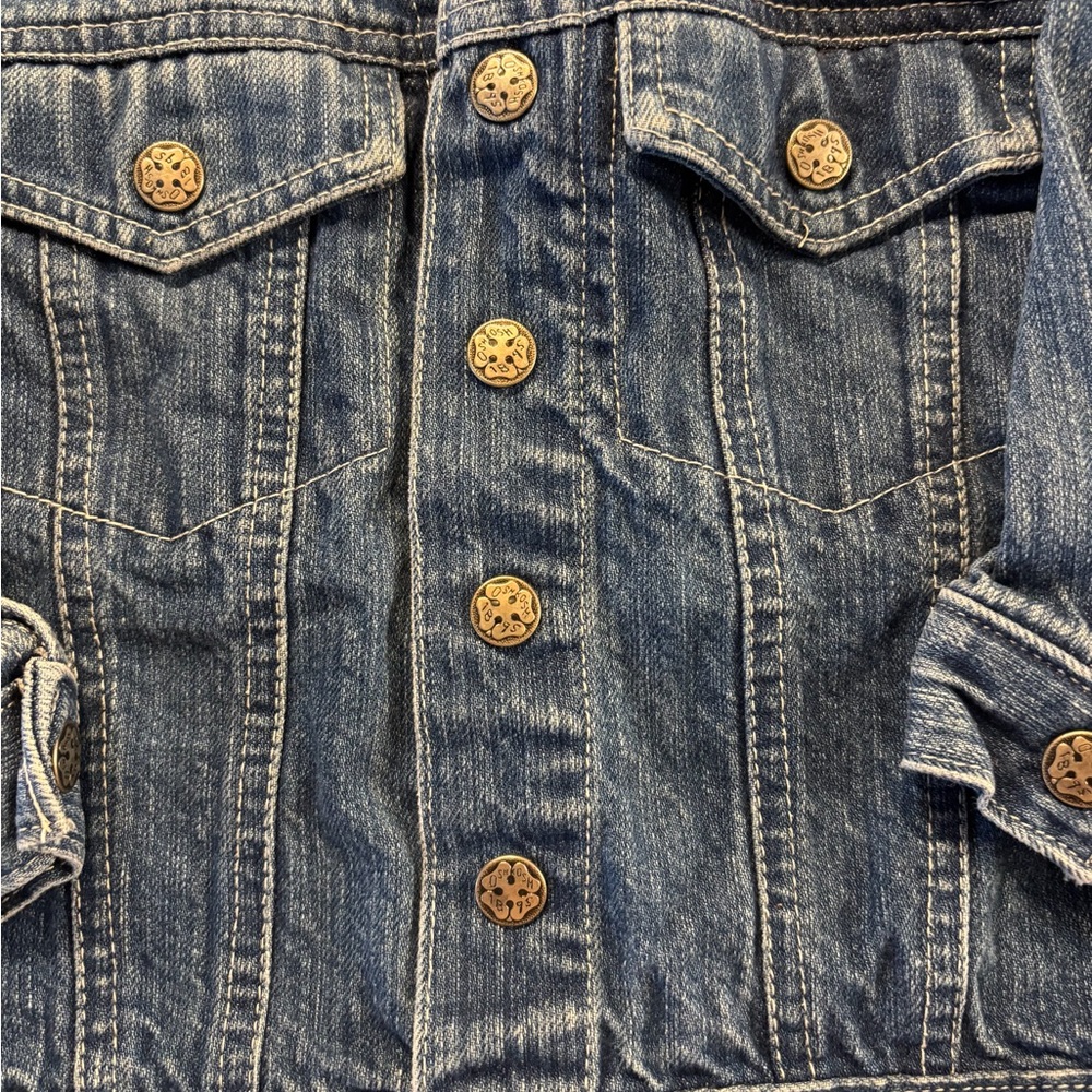 OshKosh‎ B'gosh Denim snap-Up Jacket. Unisex size 36 months. Classic vintage - Picture 2 of 6
